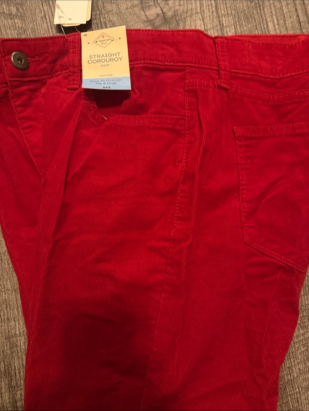 St. John's Bay Straight Corduroy Jeans - Red